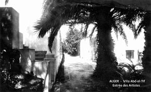 Alger - Villa Abd-el-Tif  - Entree des Artistes - 1947